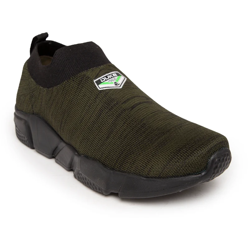 Duke Men Sports Shoes (FWOL1243) Olive/Black / UK 7 / Colorblocked