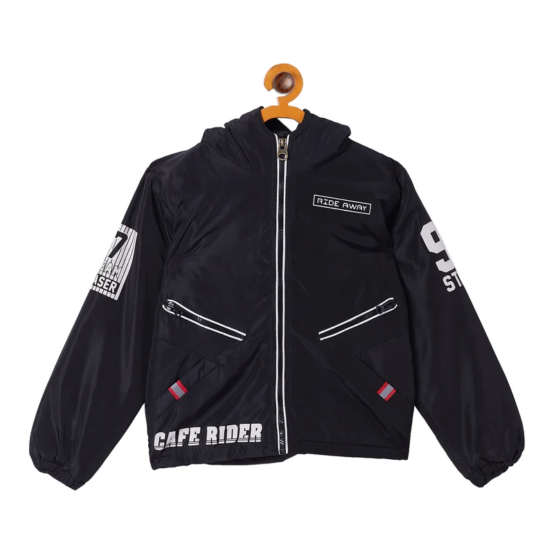 Duke Stardust Boys Full Sleeve Quilted Jacket (SDZ1555) 32 / Black / Solid