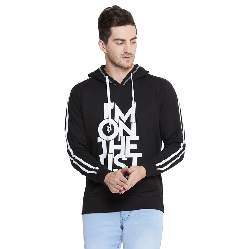 Duke Urban Men Hooded Sweatshirt (MTLF143) Black / XL / Printed