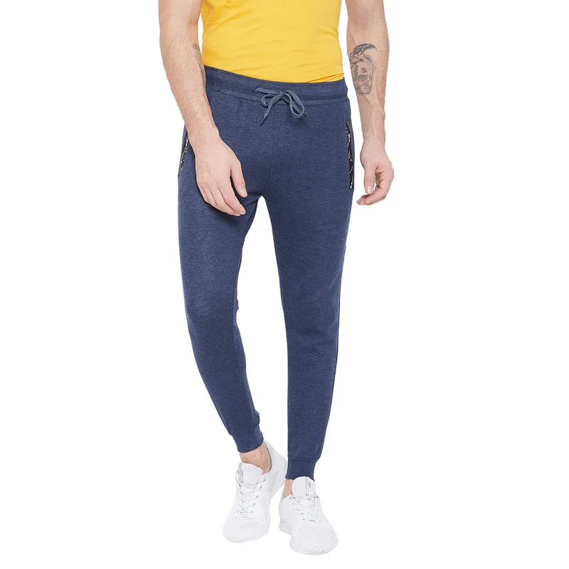 Duke Urban Men Jogger Slim Fit Track Pants (LF2889) Navy Mix / L / Solid