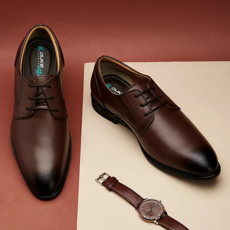 Duke Men Formal Shoes (FWOL700) Brown / UK 9 / Solid Contrast