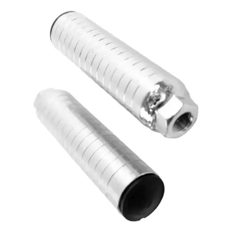 Par Pedaleira Prata Apoio Trolhinha Bike bmx Eixo 9mm