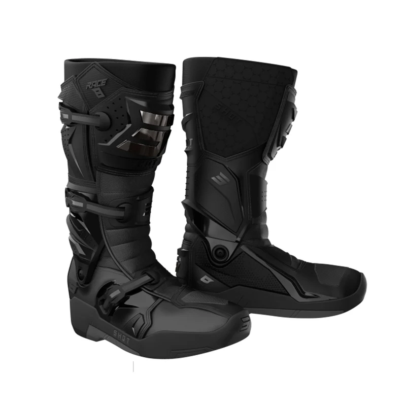 SHOT RACE 8 BOTAS DE MOTO PRETO 47