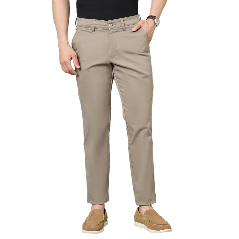 Duke Urban Men Flatfront Narrowfit Trouser (SDT4660) Mouse / 34 / Solid