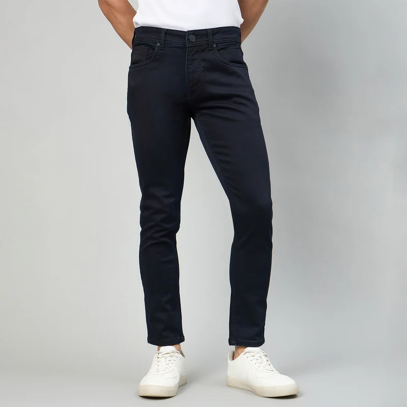 Duke Men Smart fit Stretchable Jeans (SDD9004A) Deep Indigo / 36 / Washed