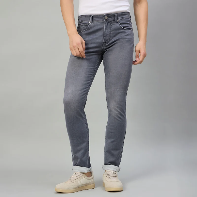 Duke Men Narrow Fit Stretchable Jeans (SDD5999N) Grey / 30 / Washed