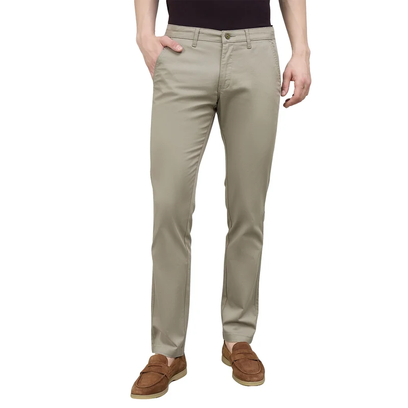 Duke Urban Men Flatfront Narrowfit Non-denim Casual Trouser (SDT4667) Pista / 32 / Solid