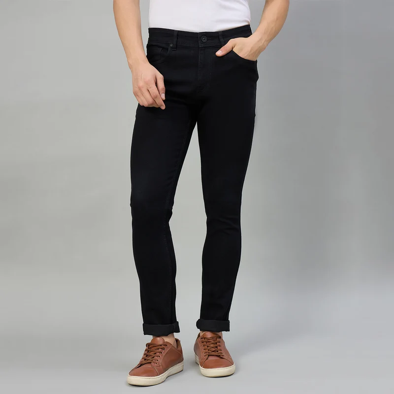 Duke Men Narrow Fit Stretchable Jeans (SD5900NR) Black / 38 / Washed
