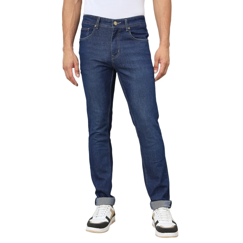 Duke Urban Men Mid-Rise Stretchable Jeans (OND5900N) Medium Blue / 30 / Washed