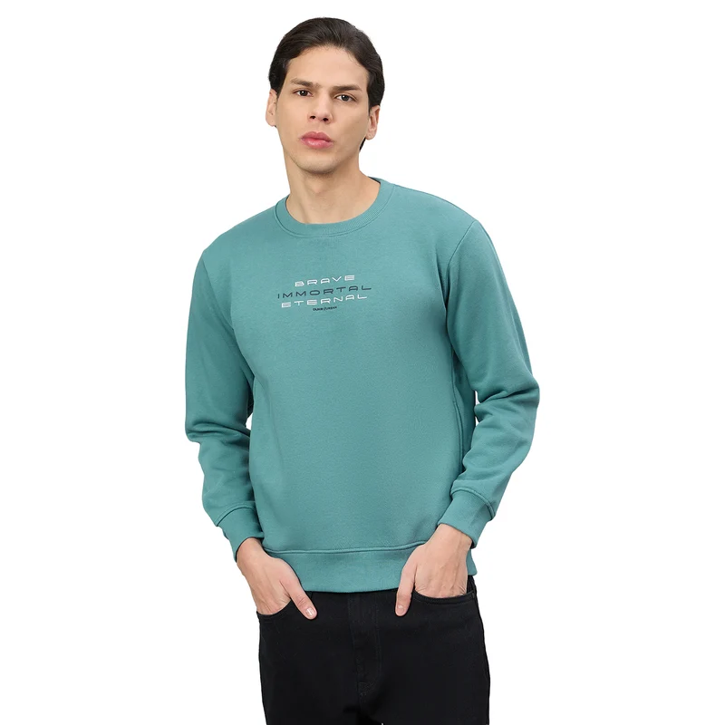Duke Urban Men Round Neck Full Sleeve Regular Sweatshirt (LF6551) Camo Blue / XL / Printed