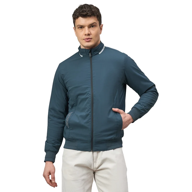 Duke Urban Men Full Sleeve High Neck Casual Jacket (SDZ2303) Air Force / XXL / Solid