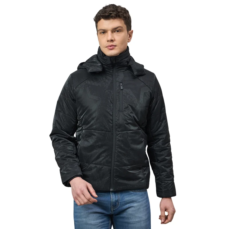 Duke Urban Men Full Sleeve Hooded Regular Jacket (SDZ2263) Black / L / Solid