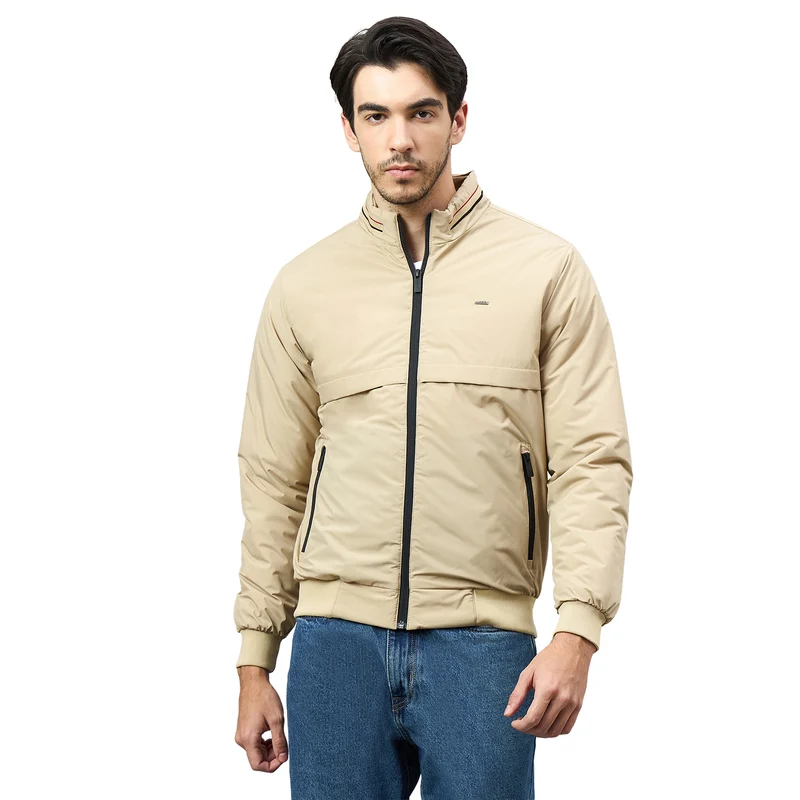 Duke Urban Men Short Style Full Sleeve Jacket (SDZ2359) Camel / L / Solid