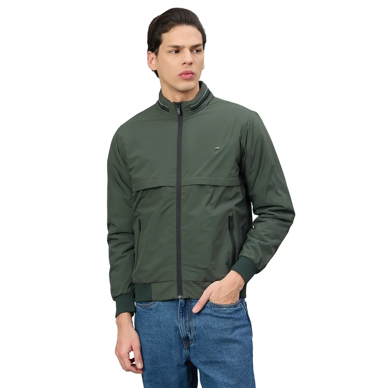 Duke Urban Men Short Style Full Sleeve Jacket (SDZ2359) Green / XL / Solid