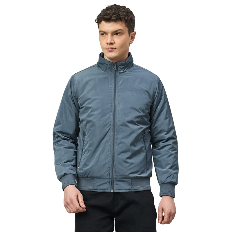 Duke Urban Men Full Sleeve High Neck Casual Jacket (SDZ2374) Denim Blue / S / Solid