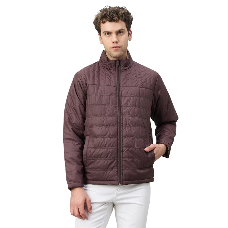 Duke Urban Men Reversible High Neck Regular Jacket (OSDZ9292) Wine / XXL / Solid