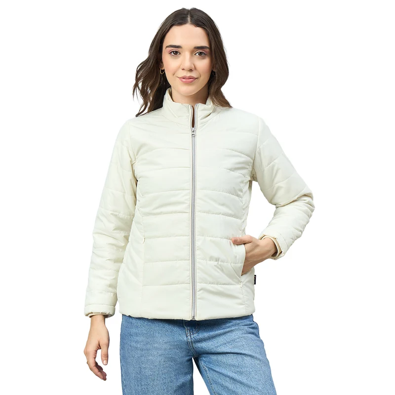 Duke Urban Women Short Style Full Sleeve Jacket (OSDZ1717) Off White / S / Solid