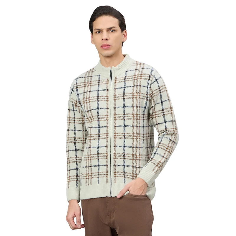 Duke Urban Men Full Sleeve Regular Sweater (SDS2314) Vanilla / M / Self Design