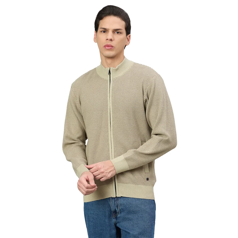 Duke Urban Men Full Sleeve Regular Sweater (SDS2315) Camel / S / Self Design