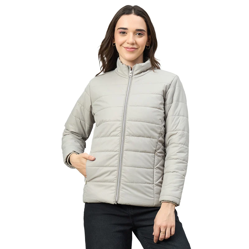 Duke Urban Women Short Style Full Sleeve Jacket (OSDZ1717) Cement / 3XL / Solid