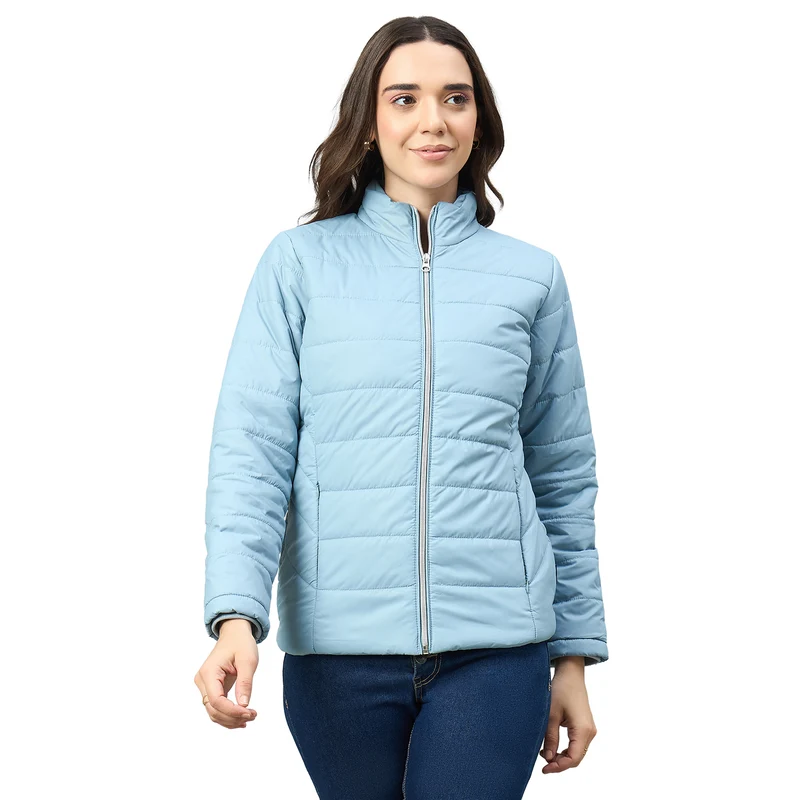 Duke Urban Women Short Style Full Sleeve Jacket (OSDZ1717) Sky / 3XL / Solid