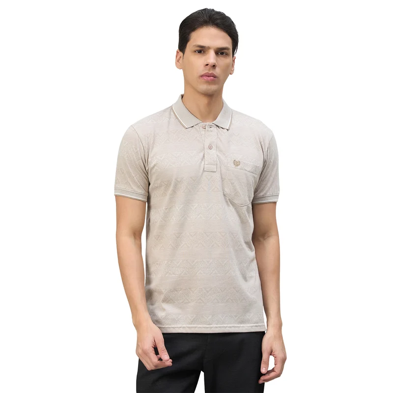 Duke Urban Men Solid Half Sleeve Regular Polo Tshirt (LF7733) Fawn / M / Solid