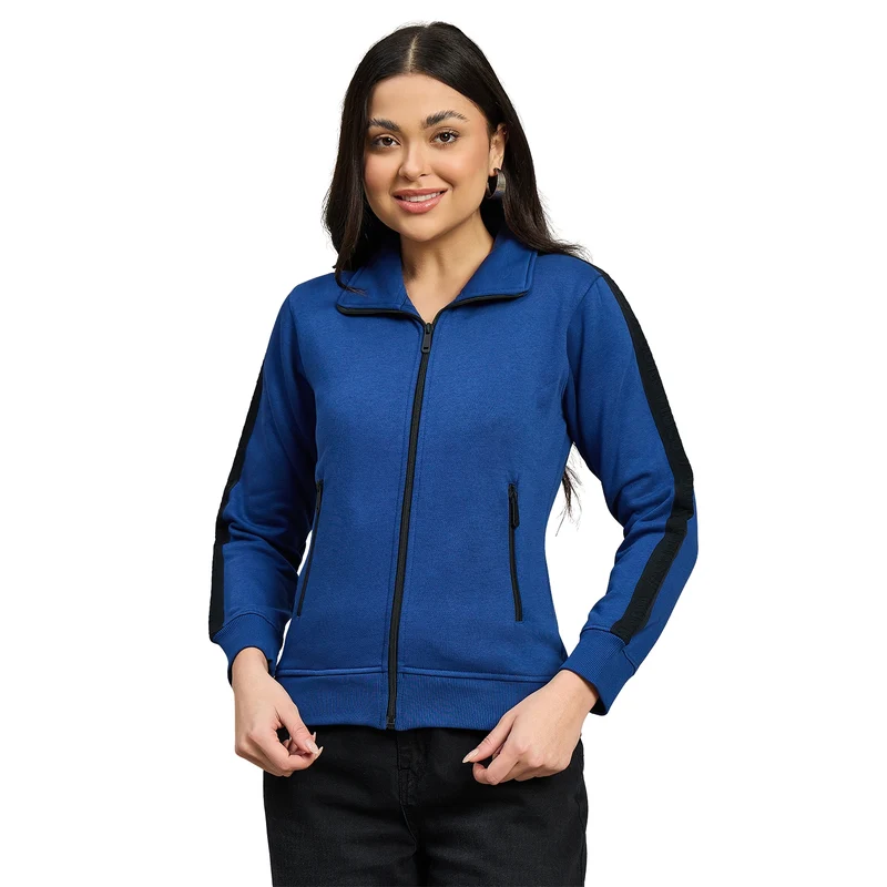 Duke Urban Women Full Zip Regular Sweatshirt (LFX5004S) Ink Blue / M / Solid