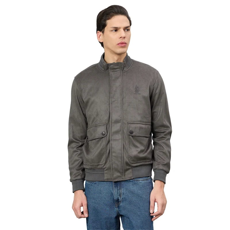 Duke Urban Men Short Style Full Sleeve Jacket (SDZ3206) D.Grey / M / Solid