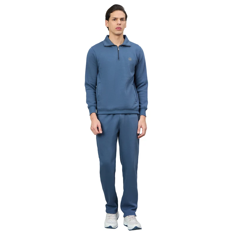 Duke Urban Men Half Zip Full Sleeve Regular Tracksuit (LF6053) Mid-Night / XXL / Solid