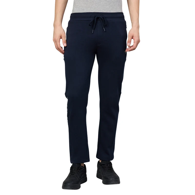 Duke Urban Men Classic Fit Fleece Trackpant (LF9097) Navy / M / Solid