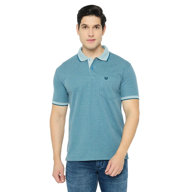Duke Urban Men Half Sleeve Cotton Polo Tshirt (SD67) Air Force / 4XL / Solid