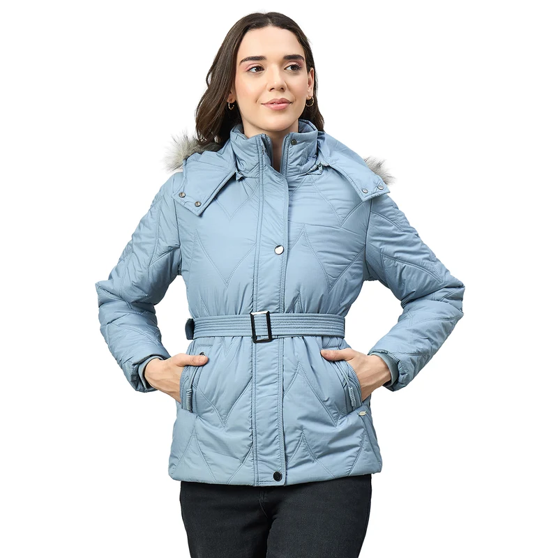 Duke Urban Women Short Style Full Sleeve Jacket (SDZ4215) Silver / XXL / Solid