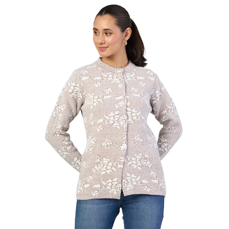 Duke Urban Women Front Open Regular Cardigan (ONSDS101) Camel / XXL / Floral