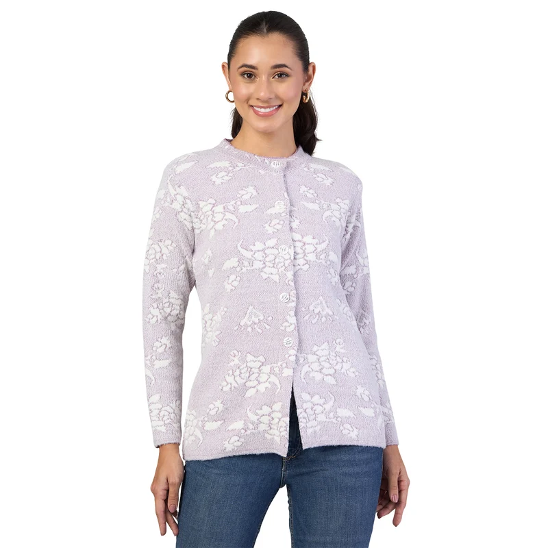Duke Urban Women Front Open Regular Cardigan (ONSDS101) Lavender / L / Floral