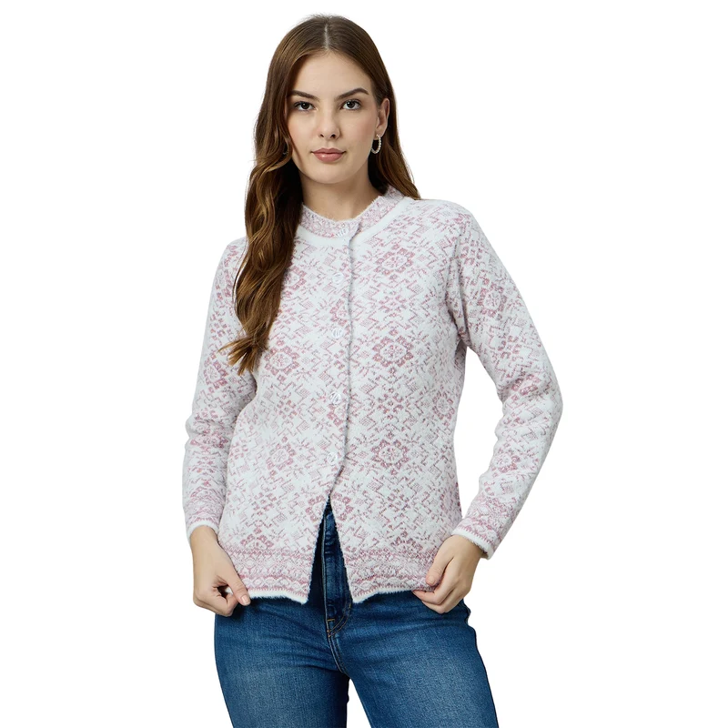 Duke Urban Women Front Open Short Cardigan (ONSDS104) Peach / L / Self-design