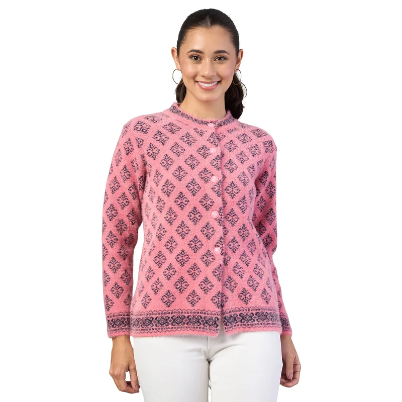 Duke Urban Women Front Open Short Cardigan (ONSDS105) Peach / XXL / Self-design