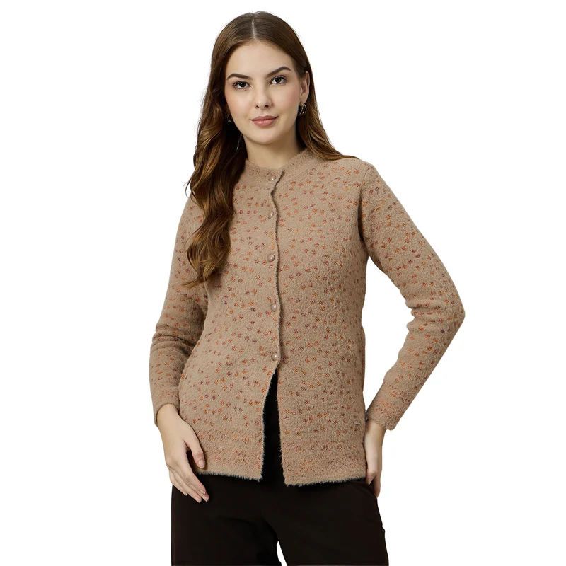 Duke Urban Women Front Open Regular Cardigan (ONSDS102) Sand / 3XL / Self-design