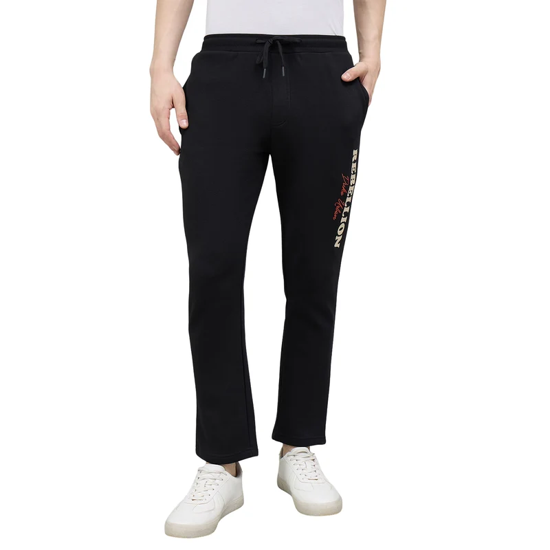 Duke Urban Men Classic Fit Knitted Designer Lower (LF9102) Black / M / Solid