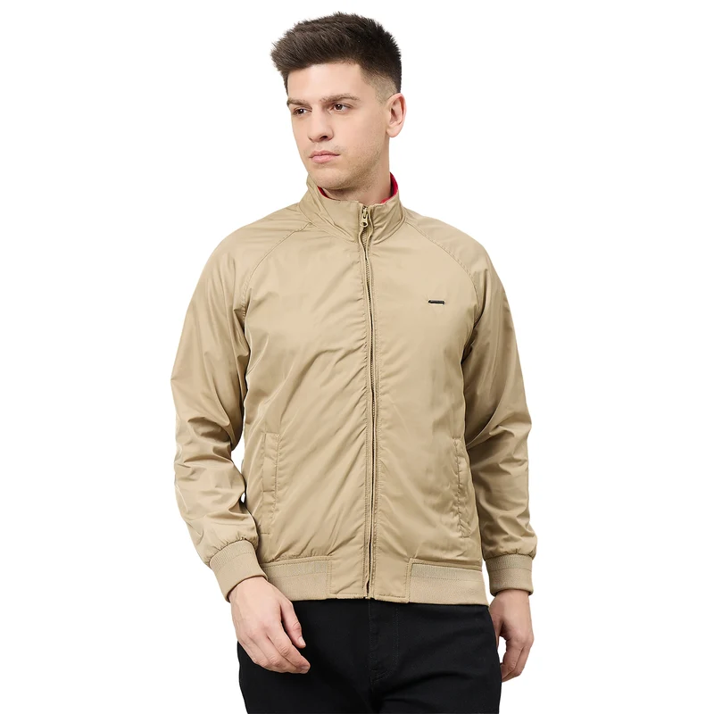 Duke Urban Men Short Style Full Sleeve Jacket (SDZ3233) Camel / S / Solid