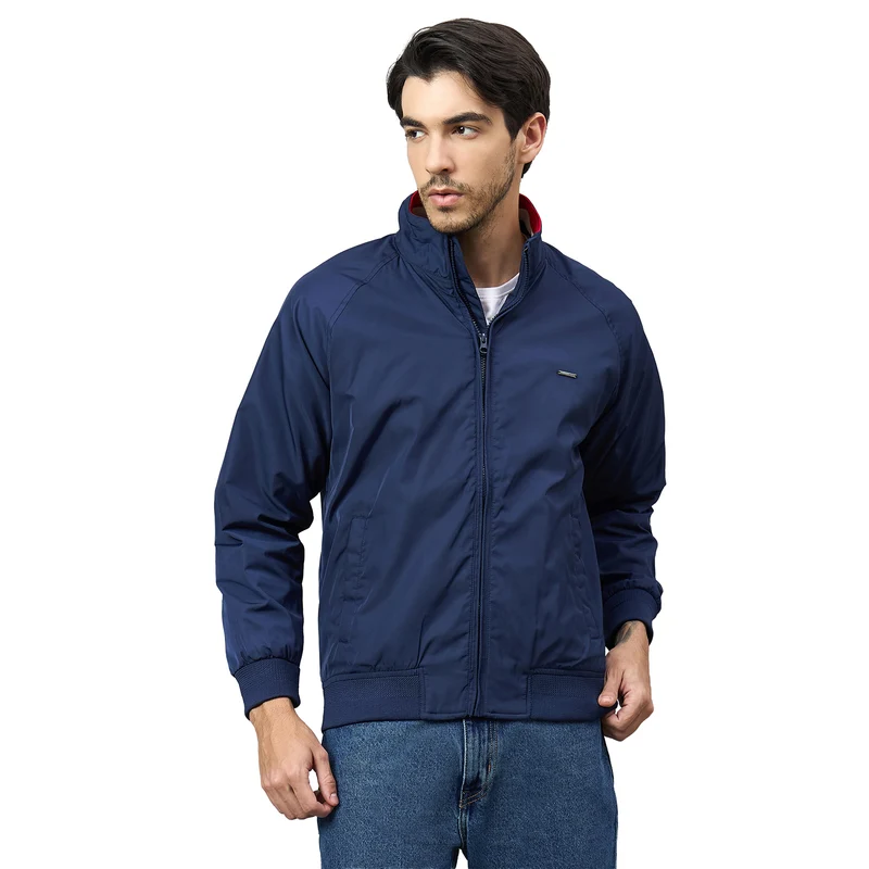 Duke Urban Men Short Style Full Sleeve Jacket (SDZ3233) Navy / XXL / Solid