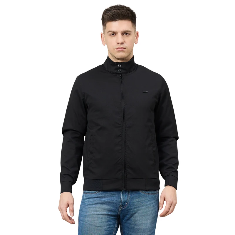 Duke Urban Men Short Style Full Sleeve Jacket (SDZ3229) Black / XXL / Solid