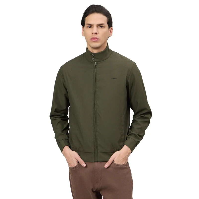 Duke Urban Men Short Style Full Sleeve Jacket (SDZ3229) D.Olive / L / Solid