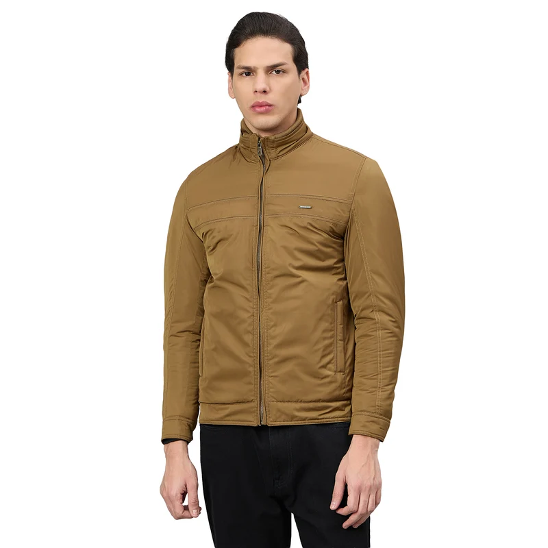 Duke Urban Men Short Style Full Sleeve Jacket (SDZ3222) Khaki / XXL / Solid