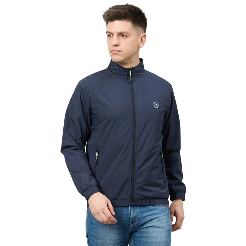 Duke Urban Men Full Sleeve High Neck Jacket (SDZ3260) Navy / M / Solid