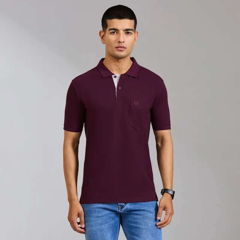 Duke Men Half Sleeve Cotton Smart Fit Casual T-shirt (SD72) Potent Purple / XXL / Solid