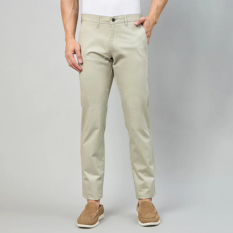Duke Men Narrow fit Casual Chinos Trouser (SDT4696) Pista / 36 / Solid