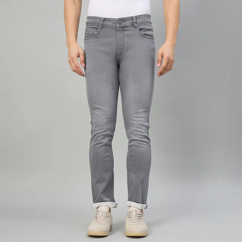 Duke Men Narrow Fit Stretchable Jeans (SDD9237N) D.Grey / 38 / Washed