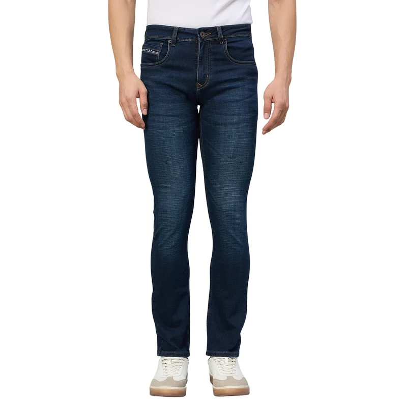 Duke Men Narrow Fit Stretchable Jeans (SDD9246N) Navy / 36 / Washed