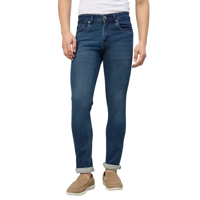 Duke Men Narrow Fit Stretchable Jeans (SDD9215N) Tint Khaki / 34 / Washed