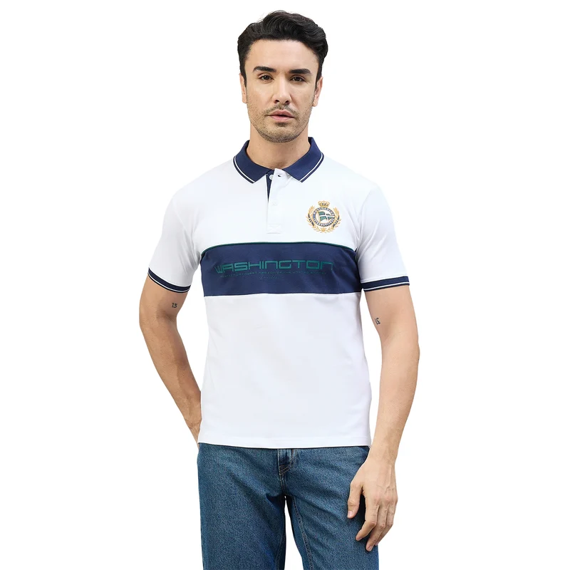 Duke Urban Men Half Sleeve Cotton Smart Fit Casual T-shirt (LF7970) White / S / Printed